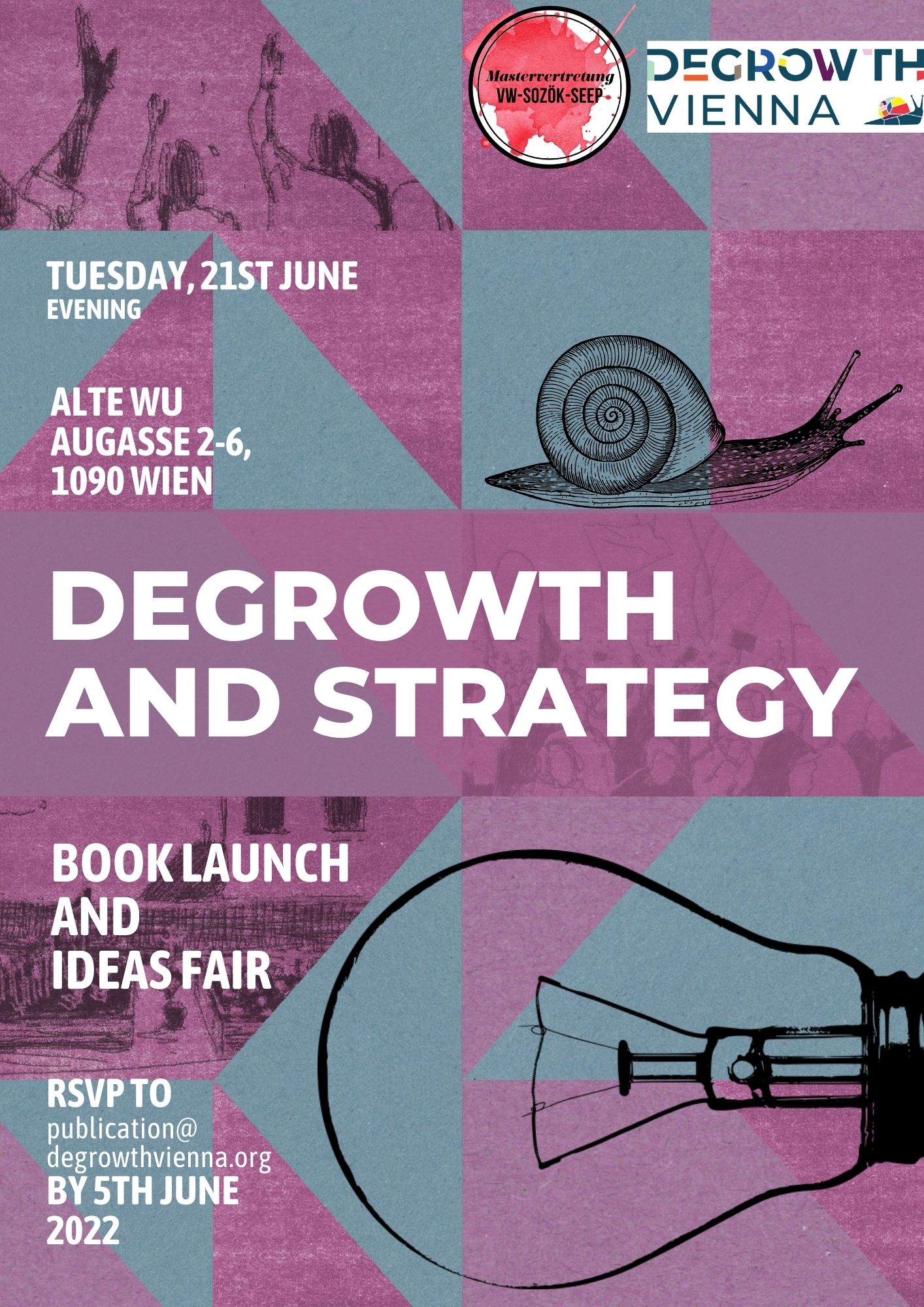 Flyer Book Launch mit Details