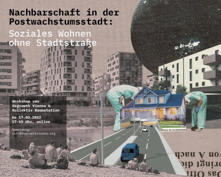 Nachbarschaft in der Postwachstumsstadt Flyer für Workshop